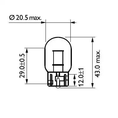 Philips 12065B2 W21W 12V 21W W3x16q