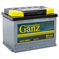 Аккумулятор ganz 60 а/ч 242x175x190 en540 ganz ga601