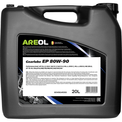 AREOL Gearlube EP 80W90 (20л) трансм. минерал. масло для гипоидных передач API GL-5, MIL-L-2105D