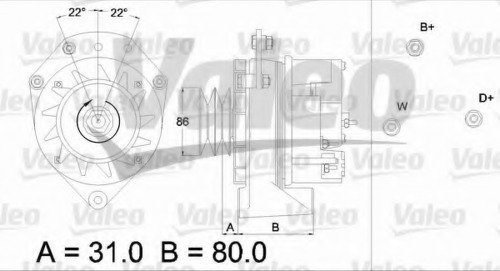 Генератор 28V 55A