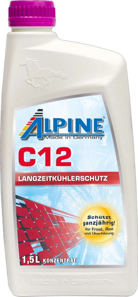 ALPINE Langzeit-Kuhlerfrostschutz rot (G12) 1.5L MB 325.3, MAN 324 SNF, VW TL 774 D/F. антифриз цвет