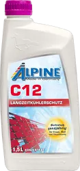 ALPINE Langzeit-Kuhlerfrostschutz rot (G12) 1.5L MB 325.3, MAN 324 SNF, VW TL 774 D/F. антифриз цвет