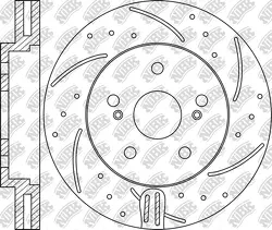 Диск тормозной, перфорированный, NIBK PERFORMANCE, RN1536DSET