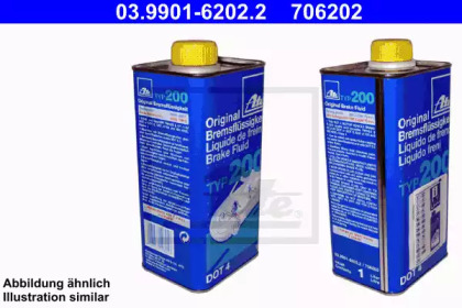 Жидкость тормозная DOT 4, "Brake Fluid TYP 200", 1л