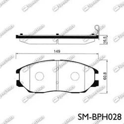 Колодки HYUNDAI Terracan (HP)/KIA Opirus (GH)