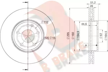 Диск тормозной передн. вент. (без ABS) MERCEDES-BENZ B180 2012-, MERCEDES-BENZ B200 2012-, MERCEDES-BENZ GLA200 2014-